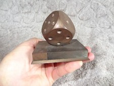 Edgar Brandt ?? ancien dé en métal presse papier art déco