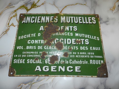 Ancienne plaque tôle - plaque, en