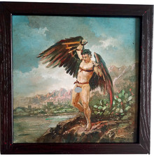 peinture huile  homme modele