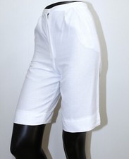 Vintage 80s White Cotton Pique Bermuda Shorts COURREGES PARIS W24 Made in France