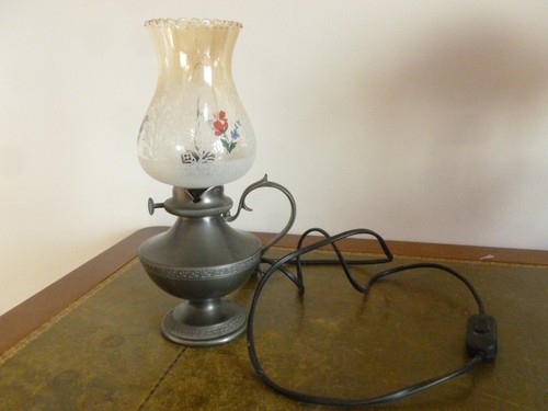 Ancienne petite lampe etain - ancienne,