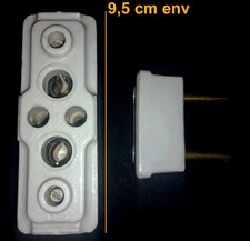 Bloc porte fusible + fusible + recharge 25A - porcelaine Legrand réf 24000