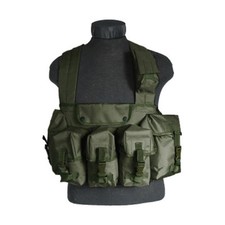 POITRINE MAGAZINE TACTIQUE RIG CARRY GILET 6 POCHES AIRSOFT COMBAT OLIVE OD DE S