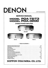 Service Manuel D'Instructions pour Denon POA-3200,POA-T2,POA-T3