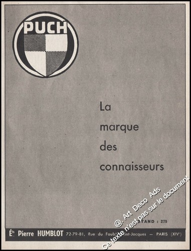 Publicité puch moto vintage - puch,