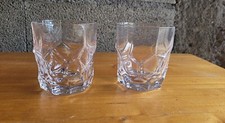 2 verres a whisky cristal de Sèvres,H10cm   x Ø6,5cm vintage des années 70
