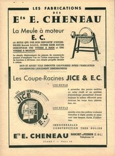Publicité ancienne meule à moteur matériel agricole 1955 issue de magazine