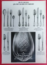 Publicité de Presse  Couverts Orfèvrerie Jean COUZON 1980