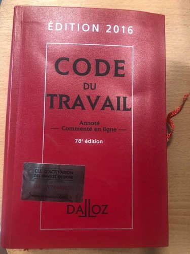 Livre code travail 2016 - du,
