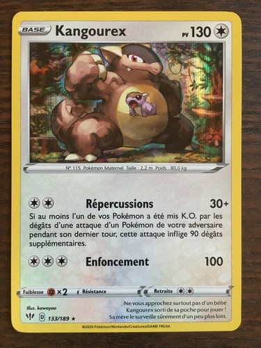 Carte pokémon holo kangourex - holo,