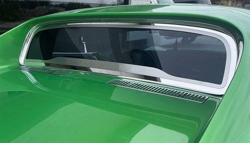 Polished rear window frame for - window,
