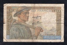 Un billet de 10 Francs Mineur