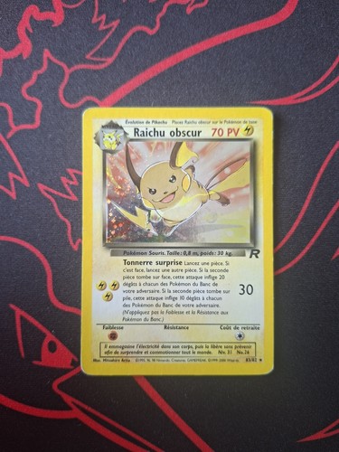 Carte pokémon raichu obscur - pokémon,
