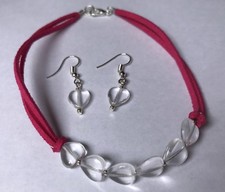 Dark Pink Leather Bracelet