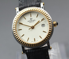 Montre pour homme Raymond Weil 9958 quartz 33 mm cadran blanc date bracelet...