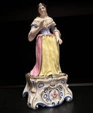 Sculpture statue encrier Porte Plume ancien en porcelaine de Paris XIX Éme