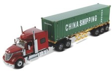 DIECAST MASTERS - Camion de couleur rouge avec porte container et container C...