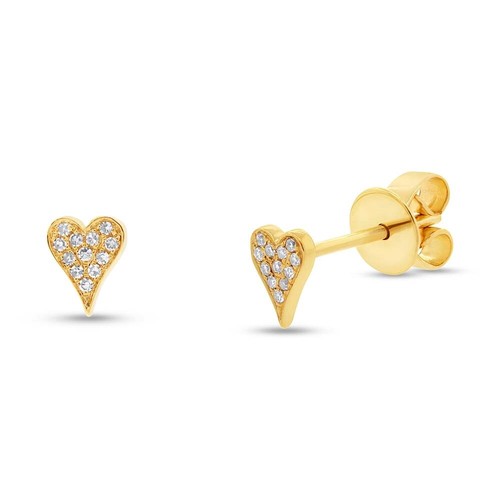 14k jaune diamant - diamant, coeur