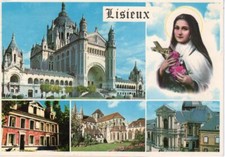 CARTE POSTALE LISIEUX (14) BASILIQUE, MULTI VUES 
