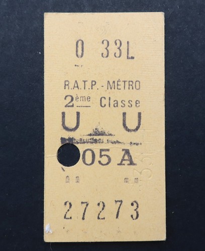 Ancien ticket paris métro - ticket,