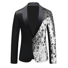 Hommes Pailleté Costume Veste