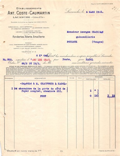 1931 etab ant coste - , ant.coste
