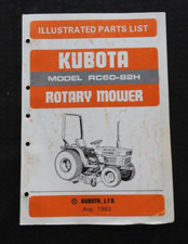 1980's Véritable Kubota B8200 Tracteur Rc6082h Tondeuse Pont " Pièces Catalogue