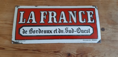 Plaque émaillée france de - émaillée, la