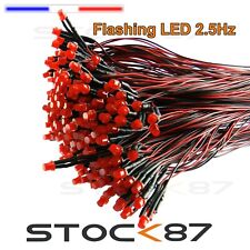  292R# LED 3mm cylindrique rouge clignotante idéale pour imiter un gyrophare 