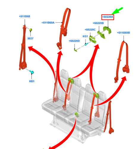 Cache ceinture sécurité - cache-ceinture, de