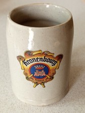ancienne chope à bière KRONENBOURG 250 ml - 11 cm - culot profond