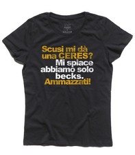 T-Shirt Femme Désolé Mi Donne Une Ceres Vs Becks Bière Double Malt Bière Genov