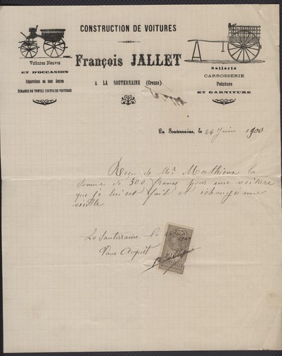 Belles factures anciennes - factures,