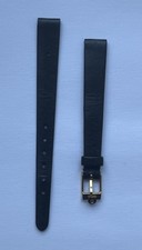 STRAP / BRACELET DE MONTRE MARQUE OMEGA CUIR NOIR 11 MM @ VINTAGE @ AVEC BOUCLE