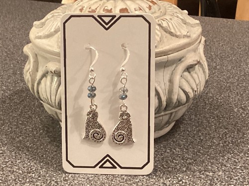 Cat lady earrings pet - cat,