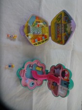 LOT BOITES POLLY POCKET BLUEBIRD "FAST FOOD RESTAURANT" et "PARC AQUATIQUE"
