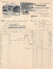 LYON - FACTURE COMPAGNIE LYONNAISE CONSTRUCTION VOITURES ET JOUETS ENFANTS 1921