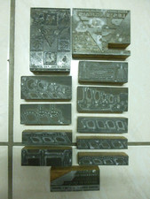 Lot: 12 x  Plaque  d'impression  ancienne   SCPA Engrais PEC  Potasse d'Alsace