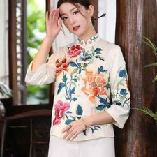 Femme Broderie Qipao Veste
