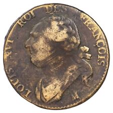 France 12 deniers 1792 M Louis XVI Toulouse MDC pièce monnaie royale française