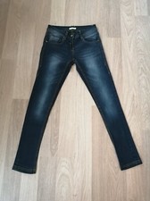 Jean bleu coupe slim taille basse coton élasthanne T34 Gémo (2211126)