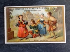 CHROMO DORURE CHICOREE CASIEZ & BOURGEOIS L'HEURE DU BERGER - 58881