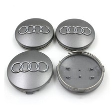 4x Cache Moyeu Jante Logo insigne AUDI 60mm Centre De Roue Pour A3 A4 Q3 Q5 Neuf