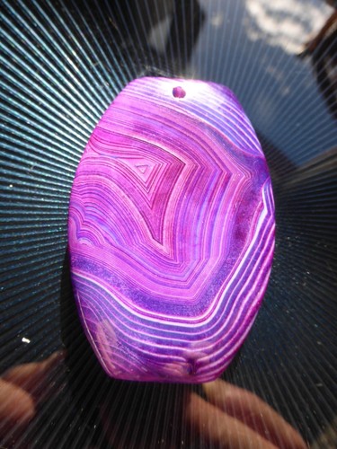 Pendentif ovale agate - ovale, en