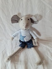 Doudou peluche souris grise