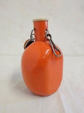 Gourde En Métal Orange Vintage