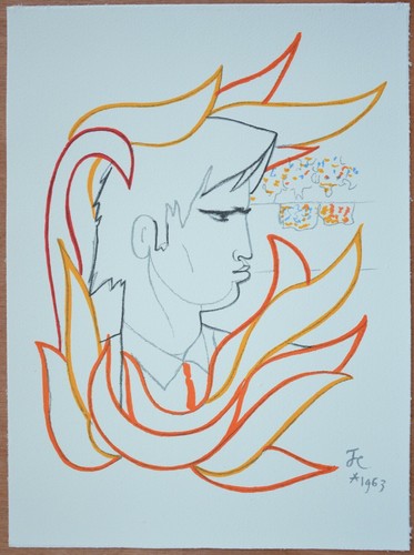 Superbe lithographie jean - superbe,