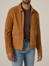 Veste camionneur en cuir pour