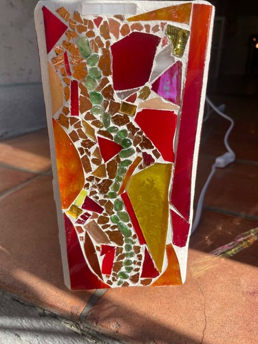 Lampe mosaïque verre - de,