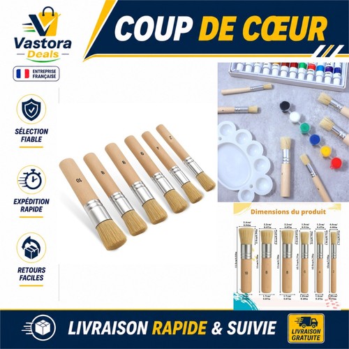 Lot pinceaux ronds en - ronds,